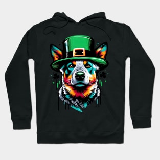 Australian Cattle Dog Revels in Saint Patrick's Day Hoodie